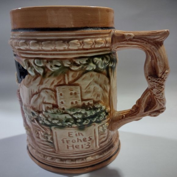 Vintage German-style beer stein-Heilt Allen schmerz beer mug ceramic - Picture 4 of 7